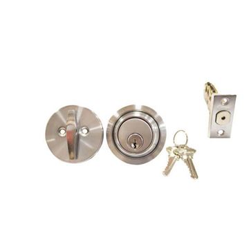 Picture of Cal-Royal Standard  Single Cylinder Deadbolt - Satin Chrome, SC1 Keyway