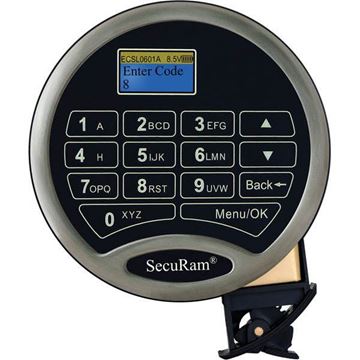 Picture of SecuRam ProLogic Keypad with Battery Drawer: Nickel