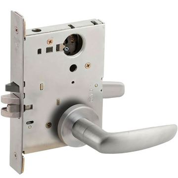 Picture of Schlage Apartment/Entry Mortise Door Lock: 07 Lever: Satin Chrome